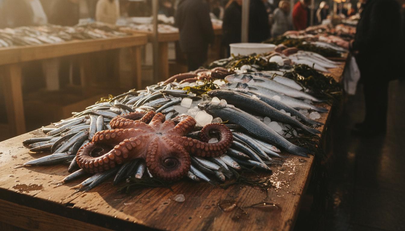 Fish market display