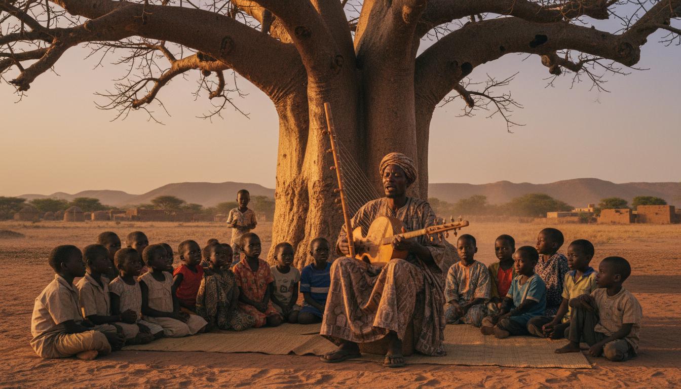 West African griot storyteller